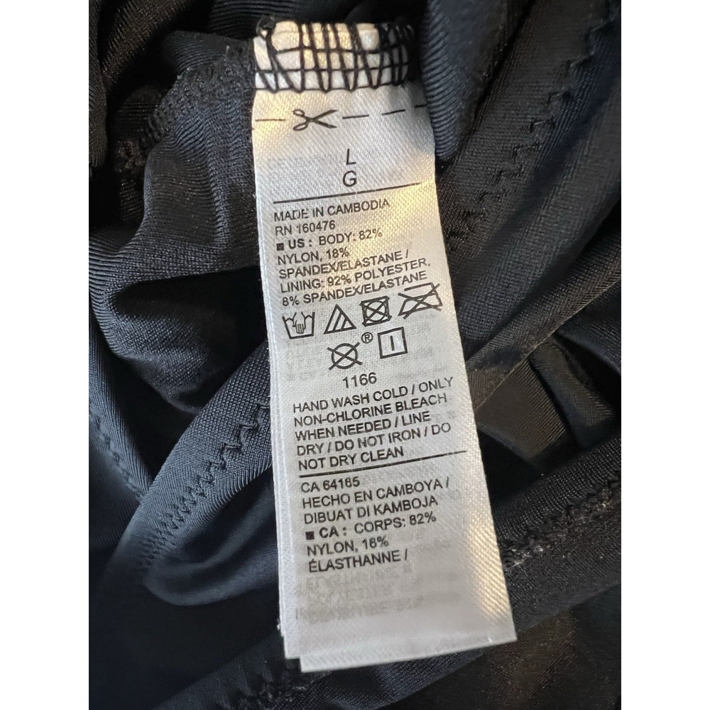 Old Navy Black One Piece Swimsuit Women's Large Twist Front V-Neck - Picture 5 of 5